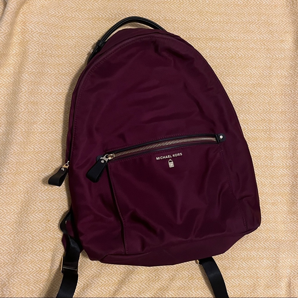 Michael Kors Satin Backpack in Merlot